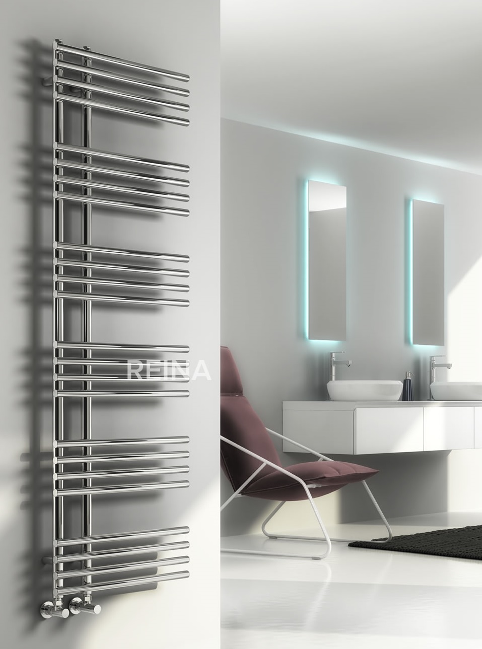 Elisa Towel Rail 1550 x 500, Black